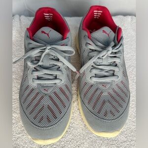 WOMEN PUMA IGNITE ULTIMATE SIZE 8 used good condition grey/red
